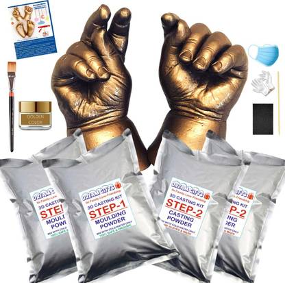 Dream Gifts Baby Hands & Feet 3D Casting Kit for Newborns, Birthday Gift (9 Items Kit) Keepsake