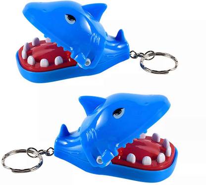 RV Mart Dolphin Teeth Toy Keychain For Kids Biting Finger Game Dentist Biting Set 2 Key Chain