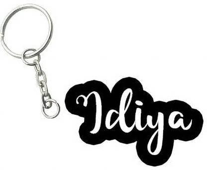 SY Gifts Idiya Black White Name Keychain Key Chain