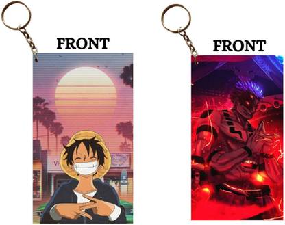 Hariyaali Enterprises LLP LUFFY SMILING × SUKUNA EVIL LAUGH Unique Style 2 pcs Combo Key Chain