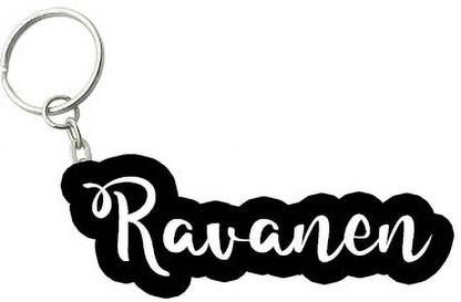 SY Gifts Ravanen Black White Name Keychain Key Chain