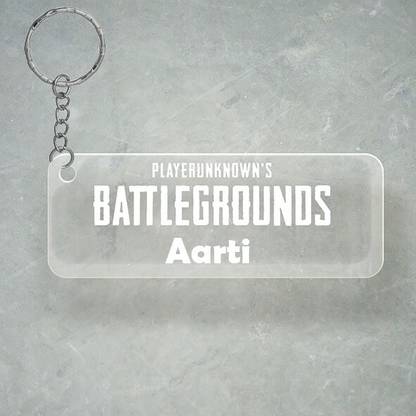 SY Gifts PUBG Design With Aarti Name Key Chain