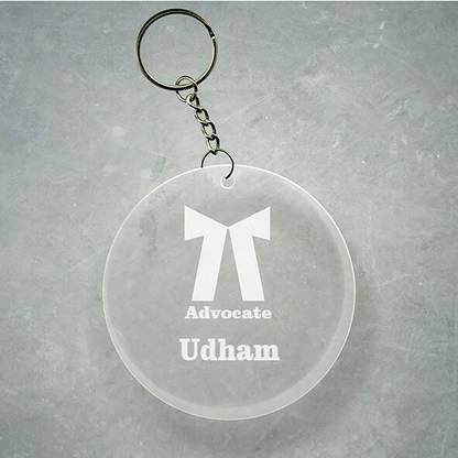 SY Gifts Advocate Logo Desigh With Udham Name Key Chain