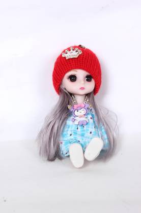 RITZKART 6 Inch Mini Doll Cute Cap Wearing Keychain Key Chain
