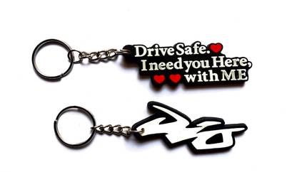 Meeko.com Dio with Drive safe Rubber bike key chain 1D Key Chain