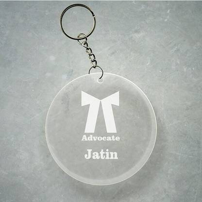 SY Gifts Advocate Logo Desigh With Jatin Name Key Chain