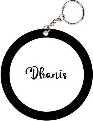 SY Gifts Dhanis Name Black Keychain Key Chain