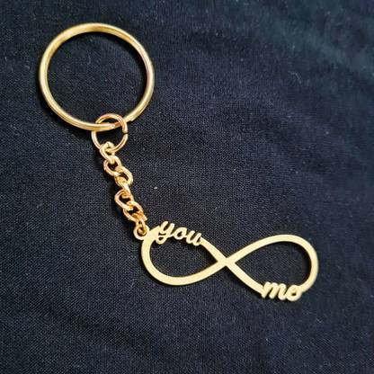 Offside You And Me Infinity Gold Metal Keychain Key Chain