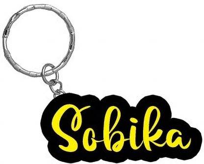 SY Gifts Sobika Name Black Yellow Name Keychain Key Chain