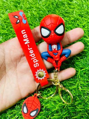 GKM Avengers Spider Man Hanging style 3D keychain with hook Key Chain