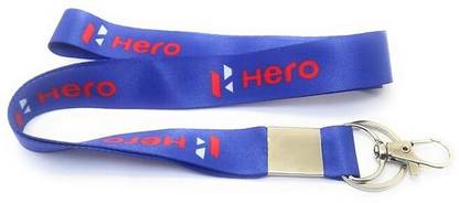 Golden Fox Hero Lanyard Id Card Holder Fabric Keychain (Blue) Key Chain