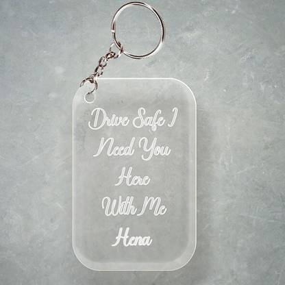 SY Gifts D2 Drive Safe Keychain With Hena Name Key Chain