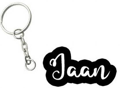 SY Gifts Jaan Black White Name Keychain Key Chain