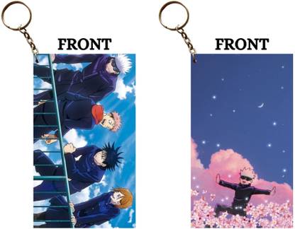 Hariyaali Enterprises LLP Jujutsu Kaisen GOJO NOBARA YUJI MEGUMI LAUGH Unique Style 2 pcs Combo Key Chain