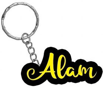 SY Gifts Alam Name Black Yellow Name Keychain Key Chain