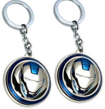 Jainsburys Combo of Ironman Face Rotating keychain & Best Quality Keychain Key Chain