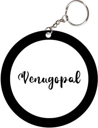 SY Gifts Venugopal Name Black Keychain Key Chain