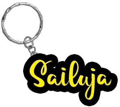 SY Gifts Sailuja Name Black Yellow Name Keychain Key Chain