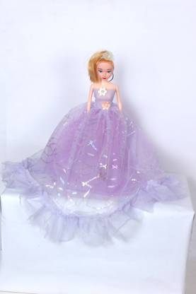 RITZKART 12 Inch Beautifull Barbie Doll Keychain long purple color Key Chain