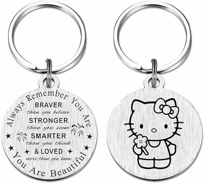 M Men Style Valentine Gift You are Beautiful -Girl Hello Keychain KeyS37 Key Chain