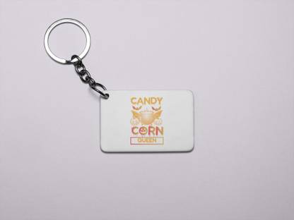 REVAMAN Candy corn -Printed acrylic Keychain(Pack Of 2) Key Chain