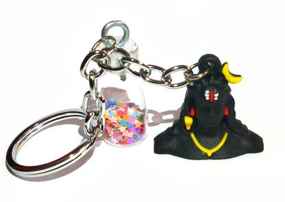 Meeko.com Shiv ji black with Glitters key chain Key Chain