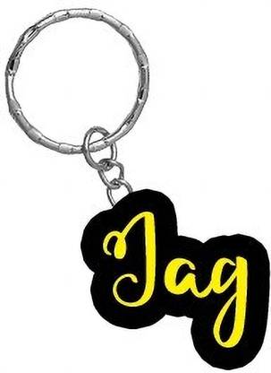 SY Gifts Jag Name Black Yellow Name Keychain Key Chain