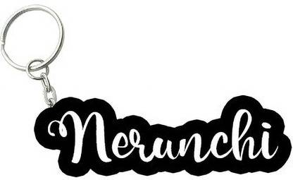 SY Gifts Nerunchi Black White Name Keychain Key Chain