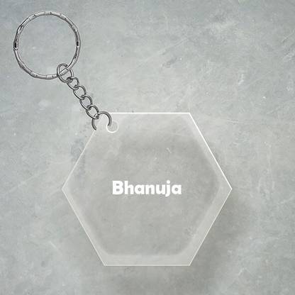 SY Gifts Bhanuja Name Hexagon Keychain Key Chain