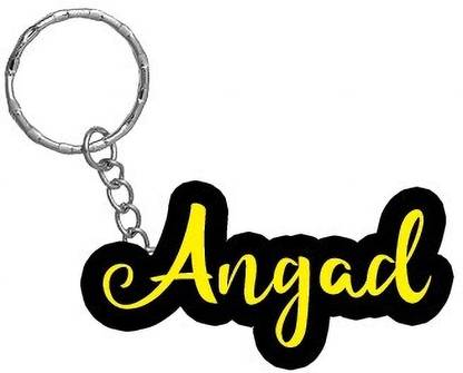 SY Gifts Angad Name Black Yellow Name Keychain Key Chain
