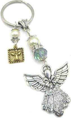 jaz Cute Angel Key Ring | Gaudian Protection Angel KeyChain | Angels Healing KeyRing Key Chain