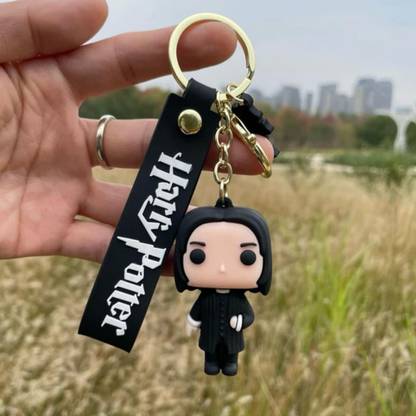 WHITE POPCORN Harry Potter Professor Severus Snape 3D Keychain | Strap Charm & Hook | Key Chain