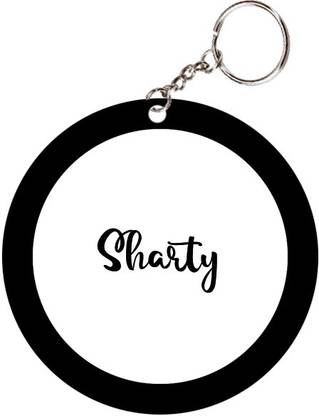SY Gifts Sharty Name Black Keychain Key Chain