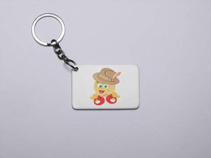 Rushaan See The Handcuff Emoji- Printed Acrylic Keychains(Pack Of 2) Key Chain