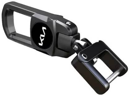 BANISTROKES Black Color Keychain for Kia Seltos/Kia Sonet/Kia Carens/Sutable for all Kia Car Key Chain