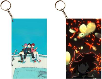 Hariyaali Enterprises LLP DanDaDan AIRA AND MOMO FIGHTING FOR OKARUN Anime Unique Style 2 pcs Combo Key Chain