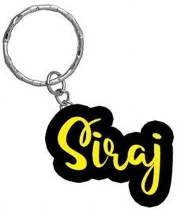 SY Gifts Siraj Name Black Yellow Name Keychain Key Chain