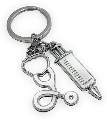 YaaYi Stethoscope Injection Doctor Metal Keychain Key Chain