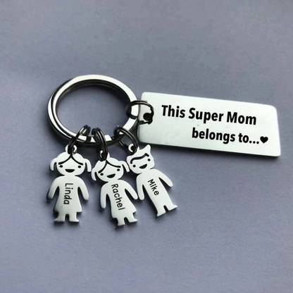 Myurawells Customized Key Tags Engraved Keychain Key Chain