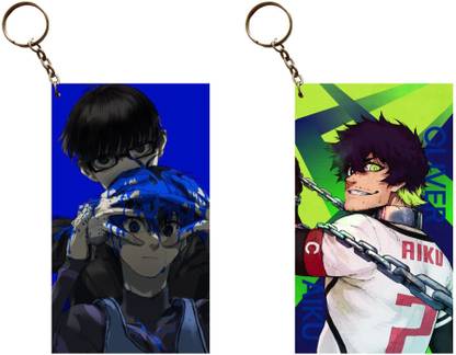 Hariyaali Enterprises LLP Blue Lock EGO CONTROLLING ISAGI TO BEAT AIKU Anime Unique Style 2 pcs Combo Key Chain