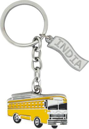 KYP Fashion Fancy Design India Bus Shape Pendant Driver Gift For Father Husband Keyring Key Chain