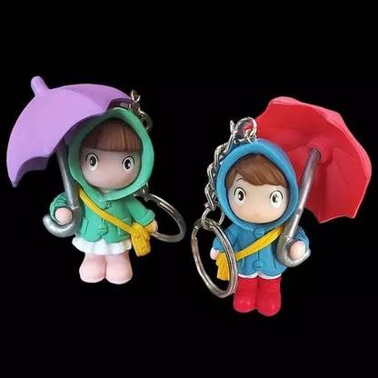 YuNiesto Combo OF Two Lovely 3D Rubber Keyrings Keeps Your Keys Handy and Safe Key Chain