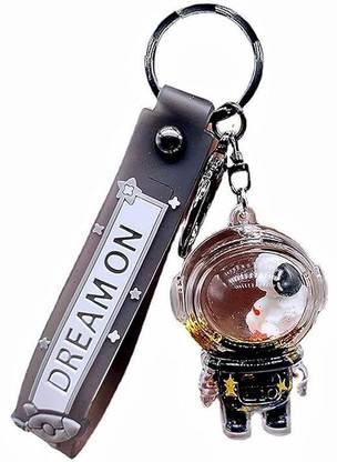 Ezliving Spaceman Keychain Astronaut Space Robot Car Black Gold Acrylic Key Chain Key Chain