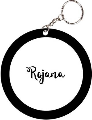 SY Gifts Rojana Name Black Keychain Key Chain