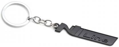 AutoTrends Black N Line 3D Logo Emblem Metal Keychain For Bikes And Cars Key Chain