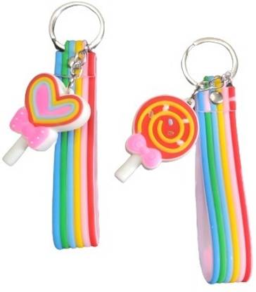 mik CANDY RUBBER KEY CHAIN BEST FOR GIFT OR FOR HANGING BAG (PACK OF 2} Key Chain