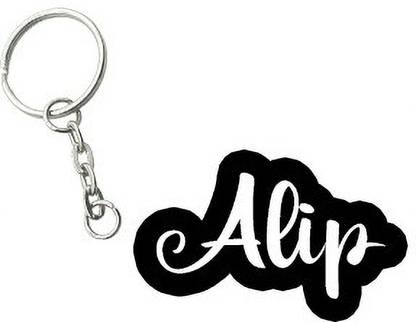 SY Gifts Alip Black White Name Keychain Key Chain