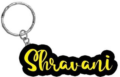 SY Gifts Shravani Name Black Yellow Name Keychain Key Chain
