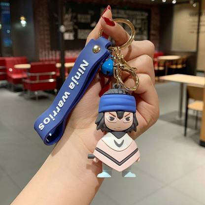 Mubco Naruto Sasuke Uchiha 3D Keychain Strap Charm & Hook PVC Anime Cartoon Model Gift Key Chain