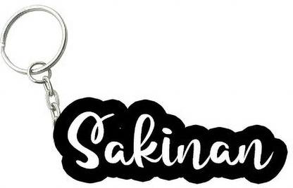 SY Gifts Sakinan Black White Name Keychain Key Chain
